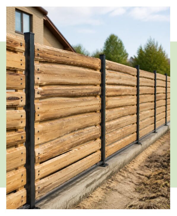 Забор из горбыля под ключ в Амурске по цене от 2996 р. | ЗаборЭксеперт-Мрс
